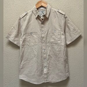 Genuine Goods Men’s Tan Color Buttoned Shirt Size- Small